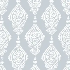 Paisley Damask Wallpaper Stripe Wall Stencil | 3603 by Designer Stencils | Pattern Stencils | Reusable Stencils for Painting | Safe & Reusable Template for Wall Decor | Try This Stencil Instead of a Wallpaper | Easy to Use & Clean Art Stencil Pattern