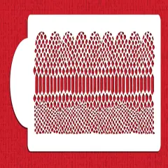 Kerry Vincent's Scalloped Python Cake Stencil | C740 by Designer Stencils | Stencils for Royal Icing, Airbrush, Dusting Powder |