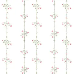 Floral Stripe Wallpaper Wall Stencil | 3231 by Designer Stencils | Floral Stencils | Reusable Art Craft Stencils for Painting on Walls, Canvas, Wood | Reusable Plastic Paint Stencil for Home Makeover | Easy to Use & Clean Art Stencil