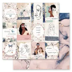 Indigo Collection 12x12 Sheet - Authentic - 12x12 in, w foil details (10 SHEETS)