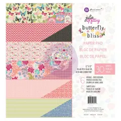 Prima Marketing Inc Butterfly Bliss Collection 12"x12" Paper Pad - Loving Life - 12"x12.5", 30 Sheets 655350913113