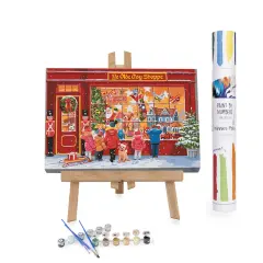 Wishful Window Shopping - Christmas &ndash; Paint by Numbers Kit | Holiday Art Project | DIY Painting