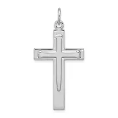 Sterling Silver Cross Charm Jewerly 34mm x 20mm