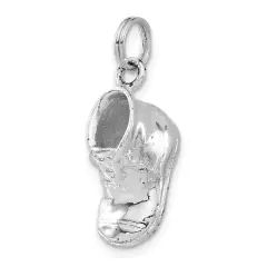 Sterling Silver Baby Shoe Charm Pendant Jewelry 12mm x 15mm