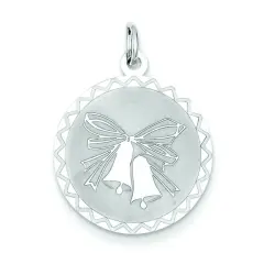 Sterling Silver Wedding Bells Charm Jewelry Jewelry 26mm x 20mm