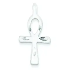 Sterling Silver Ankh Charm Religious Jewelry 34mm x 16mm