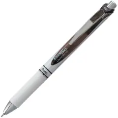 EnerGel Pearl Retractable (0.5mm) Needle Tip, Fine Line, Black Accent, Black Ink