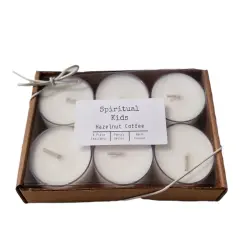 Hazelnut Coffee Natural Soy Wax Tealights 6 Count Hand Poured with Fragrant/Essential Oils!