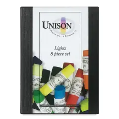 Unison Handmade Pastel Set - Light Colors, Set of 8, Full Stick