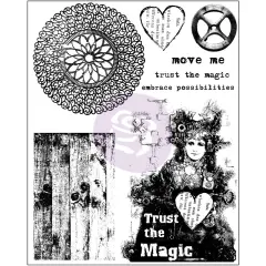 Prima Marketing Inc 6x7.5 Cling Stamp-Trust The Magic - 1 Pc 655350962036