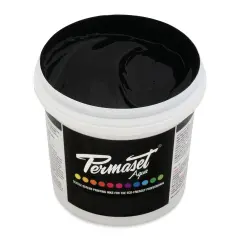 Permaset Aqua Fabric Ink - Jet Black, Liter