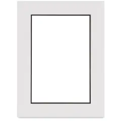 Blick Double Mat - Smooth White/Smooth Black, 18" x 24" (11-3/4" x 17-3/4" opening)
