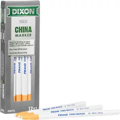 Dixon&reg; Phano&reg; China Markers, White