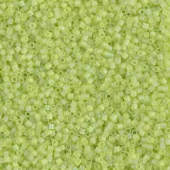Miyuki Delica Bead 15/0, DBS0860, Matte Transparent Chartreuse AB