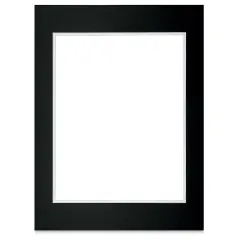 Blick Double Mat - Raven Black / Manor White, 18" x 24" (13-1/2" x 17-1/2" Opening)