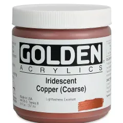 Golden Heavy Body Acrylic Paint - Iridescent Copper (Coarse), 8 oz Jar
