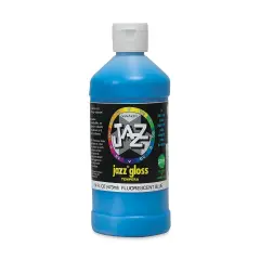 Jazz Gloss Tempera - Gloss, Fluorescent Blue, 16 oz bottle