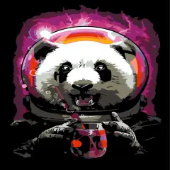 Artwille DIY Paint by Numbers for Adults and Kids, Acrylic Painting Kit - "Panda Astronaut", 13.8 x 17.7 in