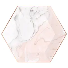 Paper Plates - Large - Blush Marble