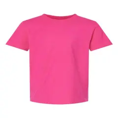Tultex&reg; Youth Fine Jersey Crew Neck Short Sleeve T-Shirt Fuchsia