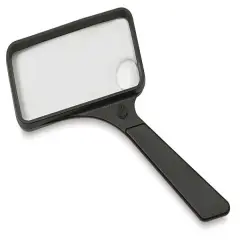 Handheld Magnifier - 2" x 4", Rectangular Bifcoal, 2x/6x