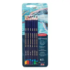 Derwent Inktense Pencils - Assorted Colors, Set of 6