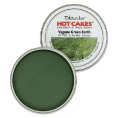 Enkaustikos Hot Cakes Encaustic Paint - Vagone Green Earth, 45 ml tin