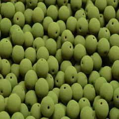 6mm Czech Round Druk Bead, Matte Velvet Lt Olive Green, 50 pcs
