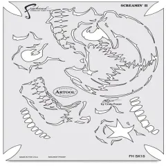 Iwata Artool Freehand Template - Return of Skull Master Screamin' II