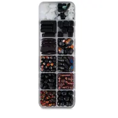 John Bead Czech Glass Bead Box Mix - Dark Starnight