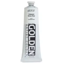 Golden Heavy Body Artist Acrylics - Iridescent Silver (Fine), 5 oz tube