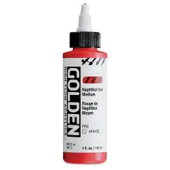 Golden High Flow Acrylics - Naphthol Red Medium, 4 oz bottle