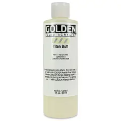 Golden Fluid Acrylics - Titanium Buff, 8 oz bottle