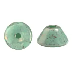 Konos Par Puca&reg; Czech glass bead, Frost Jade Bronze, 10 grams