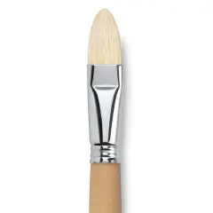 Escoda Clasico Chungking White Bristle Brush - Filbert, Long Handle, Size 20