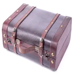 Decorative Wooden Leather Suitcase