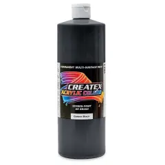 Createx Acrylics - Carbon Black, Quart