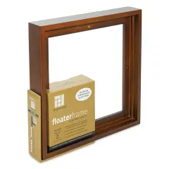 Ampersand Floaterframe - Bold, Walnut, 10" x 10", 7/8"