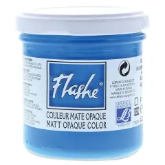 Lefranc & Bourgeois Flashe Vinyl Paint - Fluorescent Blue, 125 ml jar