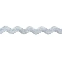 Belagio Medium Ric Rac Trim, 0.75" Wide, 25-Yard Bolt, White