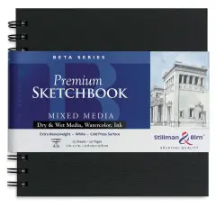 Stillman & Birn Beta Series Sketchbook - 7" x 7", Square, Wirebound, 25 Sheets