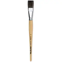 Da Vinci Petit Gris Pur Blue Squirrel Brush - Flat Wash, Short Handle, Size 24