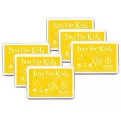 Just for Kids&reg; Ink Pad, Yellow, Pack of 6