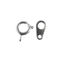John Bead Must Have Findings 7mm Spring Rings Set, 20pcs Silver