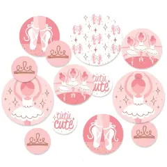 Big Dot of Happiness Tutu Cute Ballerina - Ballet Birthday Party or Baby Shower Giant Circle Confetti - Party Decorations - Large Confetti 27 Count