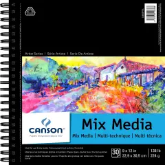 Canson Mix Media Pad 9"X12"-30 Sheets