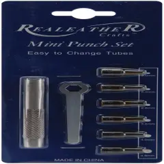 Realeather(R) Crafts Mini Punch Set-2mm, 2.5mm, 2.8mm, 3.2mm, 4mm & 4.8mm
