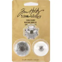 Idea-Ology Curio Knobs 1"X.875"-3/Pkg