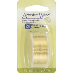 Artistic Wire 26 Gauge 15yd-Non-Tarnish Brass