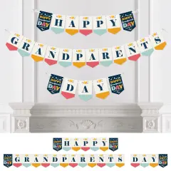 Big Dot of Happiness Happy Grandparents Day - Grandma & Grandpa Party Bunting Banner - Party Decorations - Happy Grandparents Day